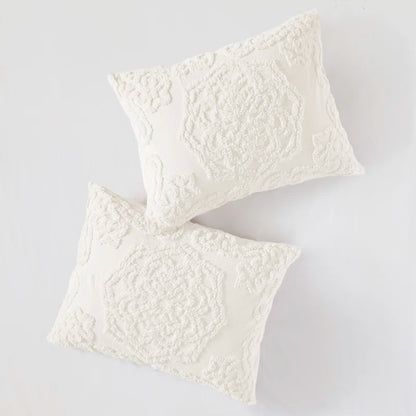 Laetitia Tufted Cotton Chenille Medallion Comforter Set