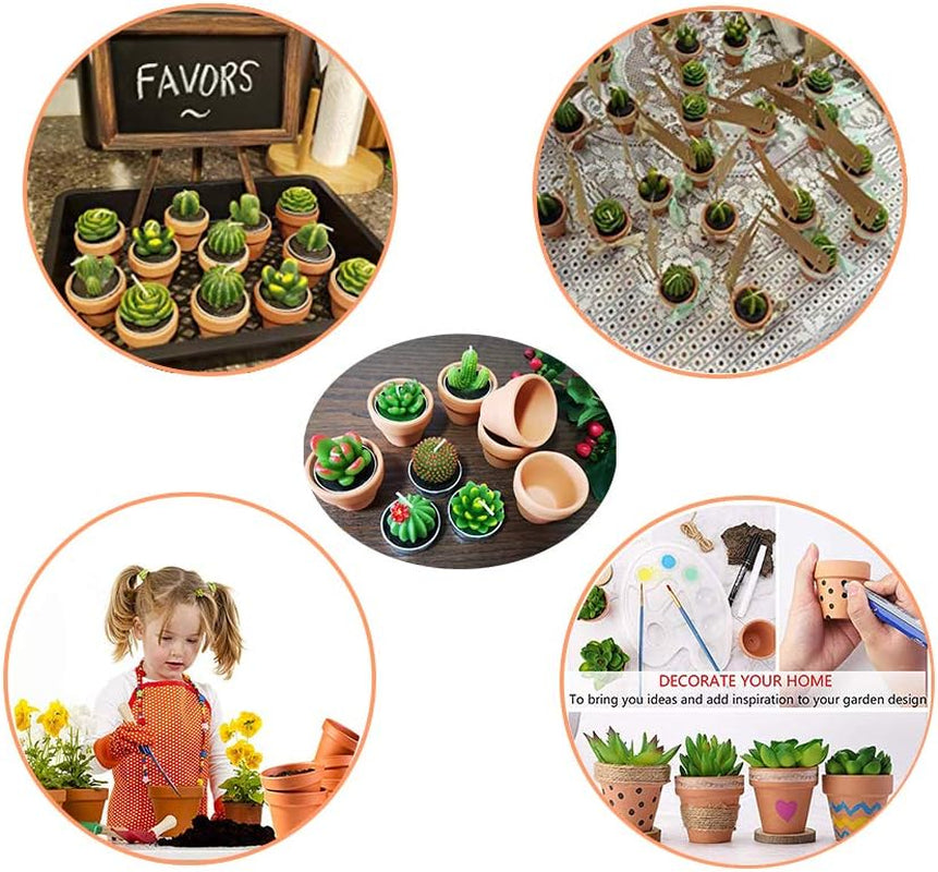 Cactus Tealight Candles with Tiny Terracotta Pots Holder, Succulent Baby Shower Favors Decorations, Delicate Decorative Candles Valentine'S Day Birthday House-Warming Party Spa Home Decorates (6)…