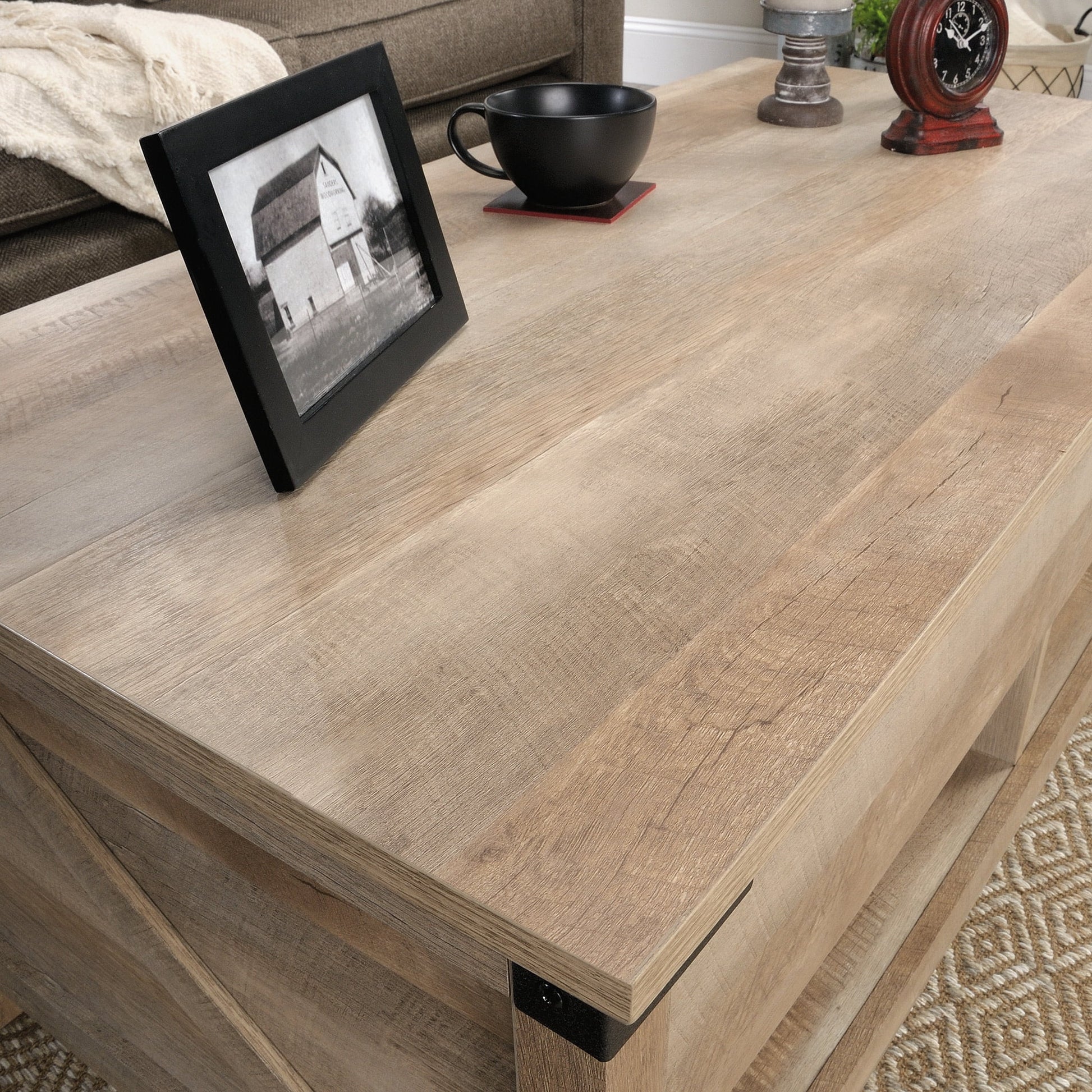 Bridge Acre Wood Lift-Top Coffee Table in Lintel Oak, Lintel Oak Finish
