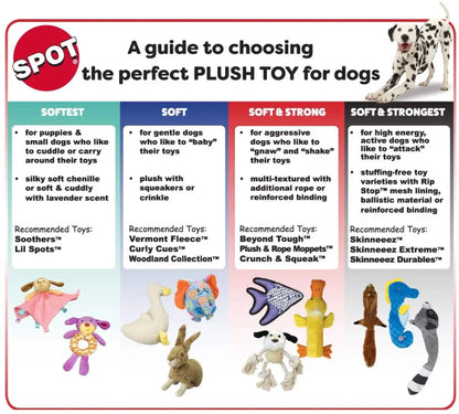Ethical Pet Mini  Crinklers Cow Squeaky Dog Toy 14-Inch