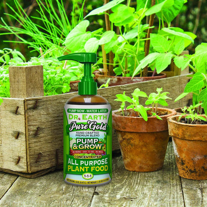 Pure Gold Pump & Grow All Purpose Plant Food, 1-1-1 Fertilizer, 8 Oz.