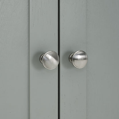 Harper Modern Wood/Metal Pantry Closet in Gray