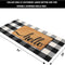 Buffalo Plaid Outdoor Rug Runner Doormat 24'' X 51", Black/White Cotton Woven Checkered Farmhouse Porch Outdoor Rugs, Washable Indoor Door Mat for Front Layered Kitchen Bathroom Laundry Room