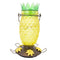 Yellow Pineapple Top-Fill Glass Hummingbird Feeder – 28 Oz
