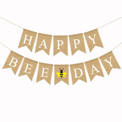 Bumble Bee Theme Party DIY Supplies Kids Birthday Party Decoration Latex Balloon Garland Disposable Tableware Set Baby Shower Su