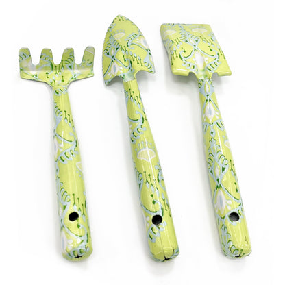 Indoor Garden Tool Set with Carrying Case, Green (24 Pieces)