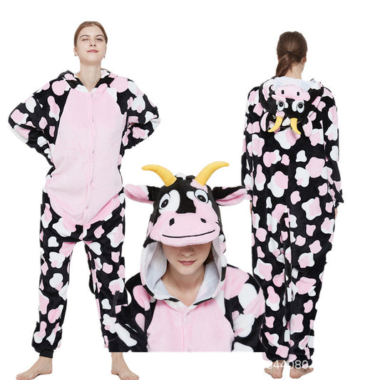 Color: New Black and White Cow, - Leopard Cat Couple Home Service