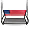 American Flag Outdoor Porch Swing W Hanging Chains - Red, White, Blue