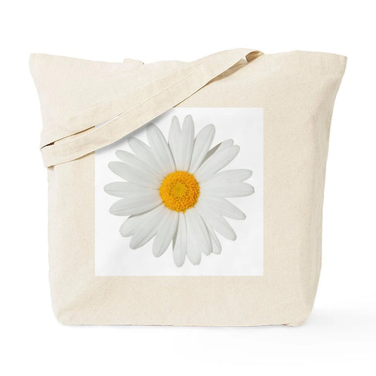 - Daisy Tote Bag - Natural Canvas Tote Bag, Cloth Shopping Bag