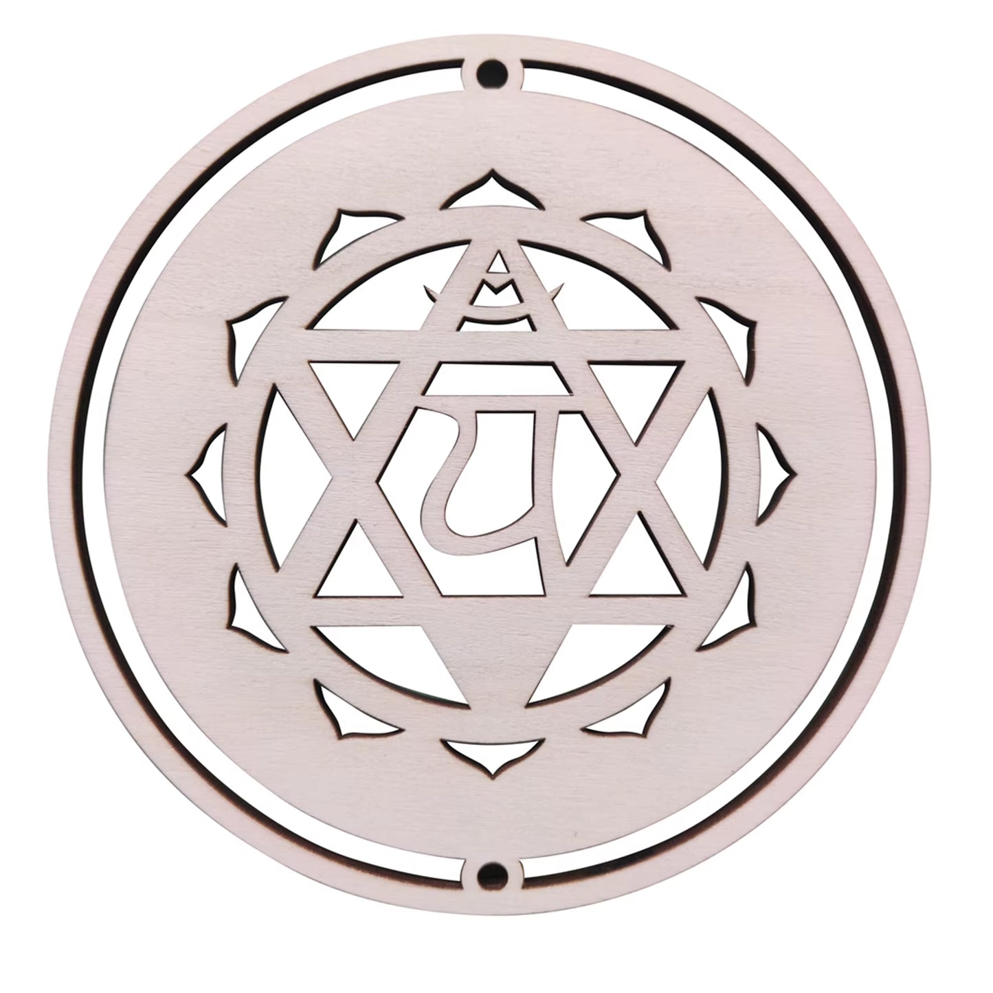 Healing Wall Art Decoration 7 Rings Wooden Home Wall Hanging Decor Wood Plate Pendant Ornament Gift