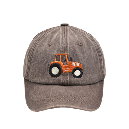 Children Cartoon Baseball Cap Tractor Embroidered Peaked Caps for Boys Girls Outdoor Sunscreen Sports Visor Hat Kids Gifts