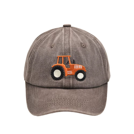 Children Cartoon Baseball Cap Tractor Embroidered Peaked Caps for Boys Girls Outdoor Sunscreen Sports Visor Hat Kids Gifts