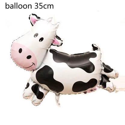 Farm Cow Theme Birthday Party Animal Party Cow Decoration Disposable Cups Plates Flags Tablecloth Baby Shower Balloon Decoration
