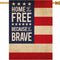 Decorative Home of Free Because of the Brave 4Th of July American Patriotic House Flag, USA Memorial Day Yard America outside Decoration, Spring Summer Outdoor Large Decor Double Sided 28X40