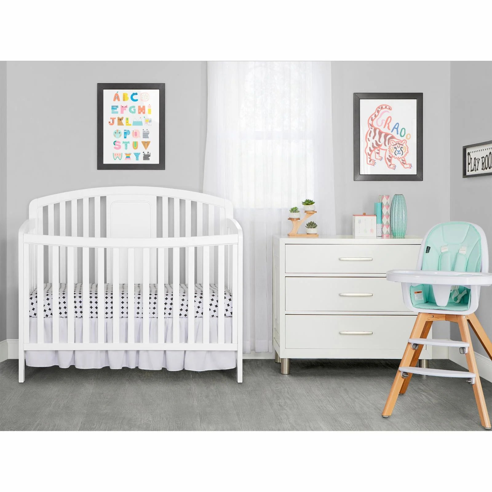 Dakota 4-In-1 Convertible Crib, Greenguard Gold Certified, White