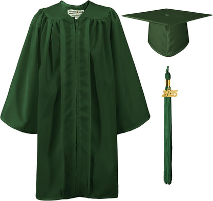Matte Kindergarten Graduation Gown Cap Set with 2025 Tassel