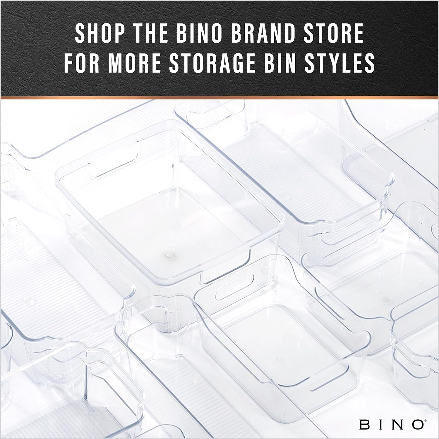 | Plastic Storage Bins, Small | the HANDLER COLLECTION | Multipurpose Organizer Bins | Kitchen Pantry Organizers and Storage | Clear Containers for Organizing Home | Freezer Organizer