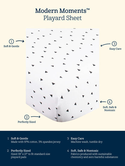 by Gerber Baby & Toddler Girl Ultra Soft Playard Sheet, Ivory Flowers