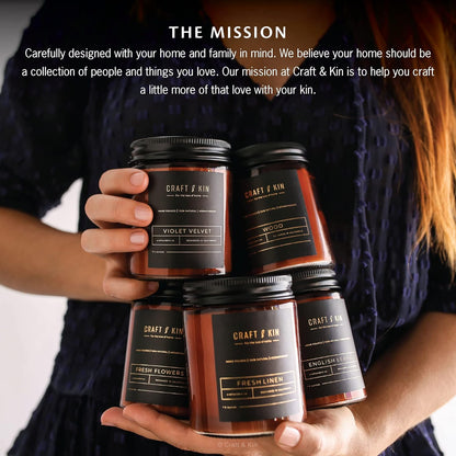 English Leather Scented Candles for Men & Women | Soy Candles for Home Scented,Leather Candle, Men Candles for Bedroom, 8 Oz 45 Hour Burn Long Lasting Candles, Masculine Candle, Mens Candles for Home