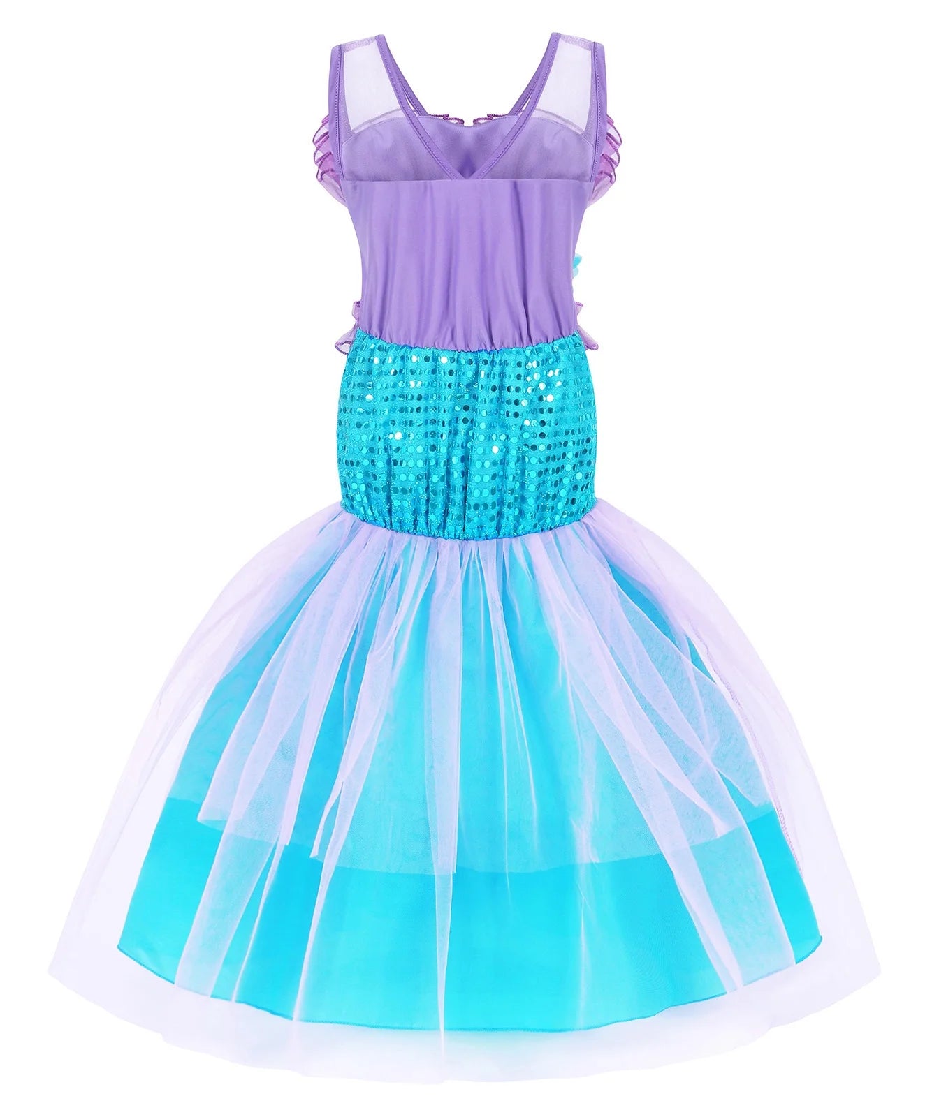 Princess Little Mermaid Costume Dress up for Girls Fancy Clothes Cosplay Birthday Party