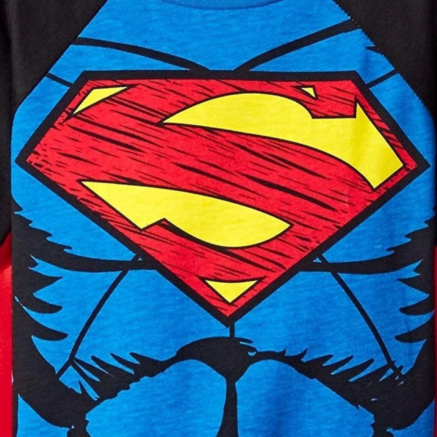 DC Comics DC Comics Justice League Batman Superman Robin Cosplay T-Shirt and Cape Toddler to Big Kid
