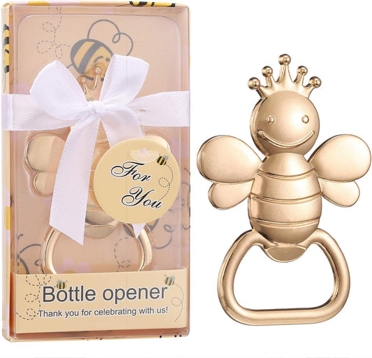Set of 24 Beer Bottle Openers for Baby Shower Favors/Souvenirs,Bee Theme Party Favors for Baby Shower Birthday Decorations,Bumble Bee Party Favors Bee Party Supplies (24, Gold Bee)