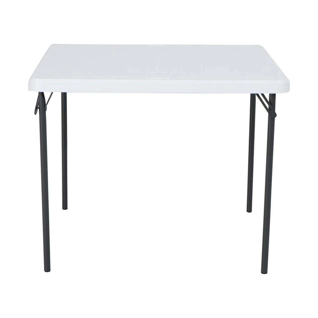 37 Inch Square Folding Table, Indoor/Outdoor Commercial Grade, White Granite (80783)