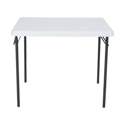 37 Inch Square Folding Table, Indoor/Outdoor Commercial Grade, White Granite (80783)