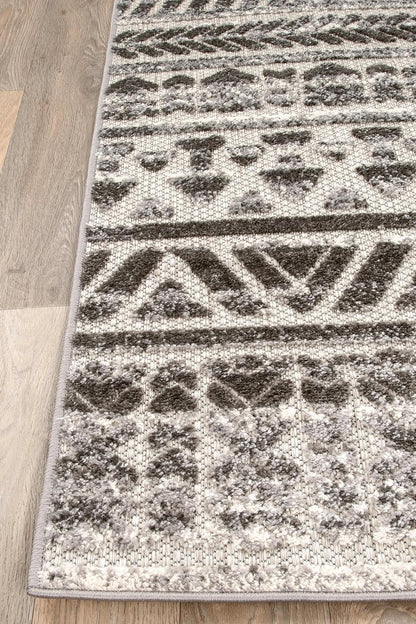 Modern Stripes Geometric Indoor/Outdoor Area Rug 5' X 7' Gray