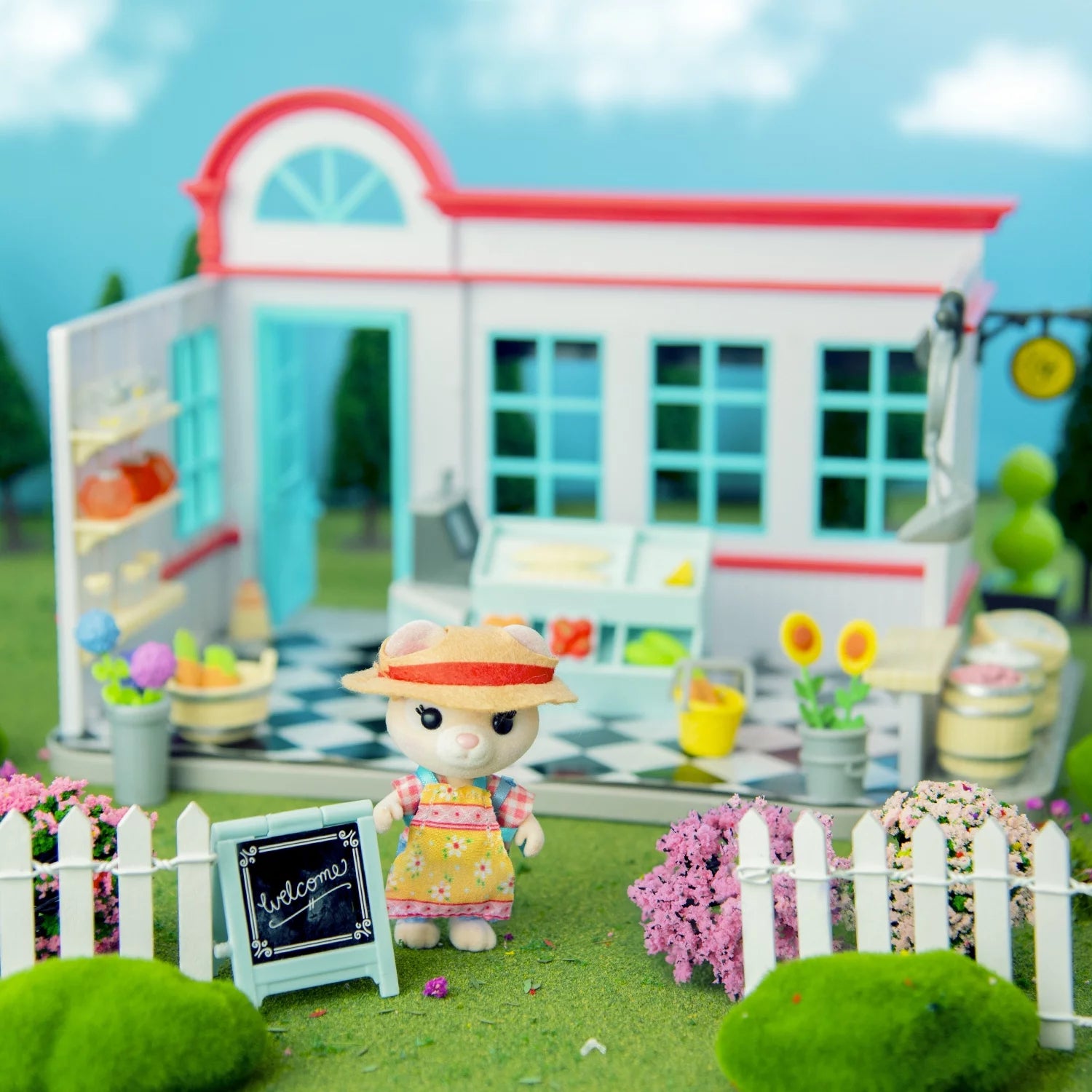 Buzz General Store 8" Tall Dollhouse Playset, 56 Pieces, Ages 3+, No Assembly