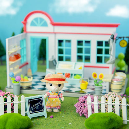 Buzz General Store 8" Tall Dollhouse Playset, 56 Pieces, Ages 3+, No Assembly