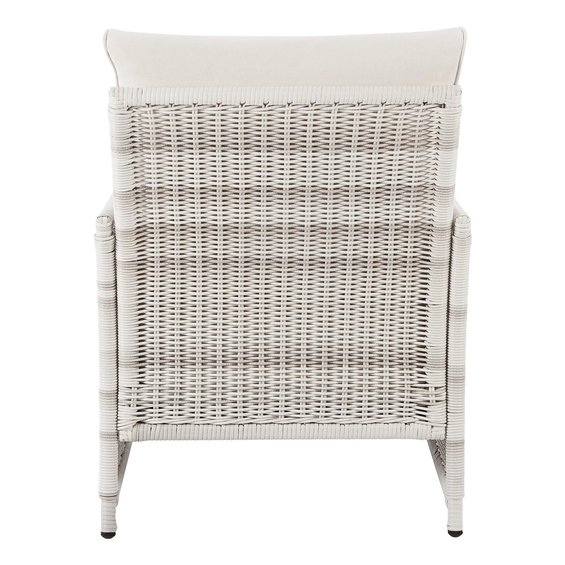 Paige Outdoor Wicker Stationary Lounge Chairs, Set of 2, White