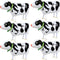 6 Pieces Walking Animal Balloons Foil Animal Air Walkers Pet Balloons Helium Farm Animal Balloons Party Decorations for Animal Theme Party Supplies Baby Shower Wedding Birthday Party Favors (Cow)