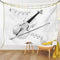 Violin Tapestry, Symphony Classical High Art Music Instrument Performing Cello Orchestra Print, Fabric Wall Hanging Decor for Bedroom Living Room Dorm, 45" X 30", Black and White