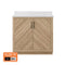Huckleberry 36 In. Single Sink Weathered Tan Bath Vanity with White Engineered Marble Top (Assembled)