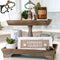 Rustic Wood Two Tiered Tray Rectangle 2 Tier Serving Tray for Coffee Bar, Kitchen Counter, Dining Room Table, Cupcake Stand, Holiday and Farmhouse Decor (Rustic Brown)