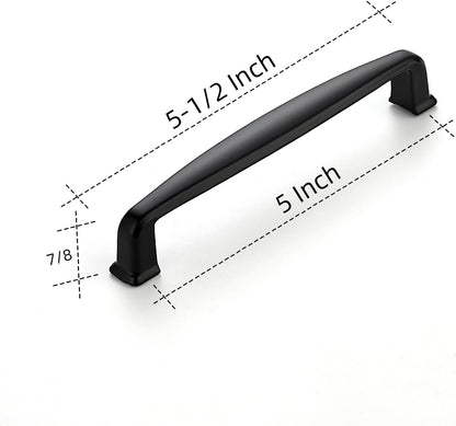 30 Pack 5 Inch Kitchen Cabinet Handles Matte Black Cabinet Pulls Black Drawer Pulls Kitchen Cabinet Hardware Kitchen Handles for Cabinets Cupboard Handles Drawer Handles