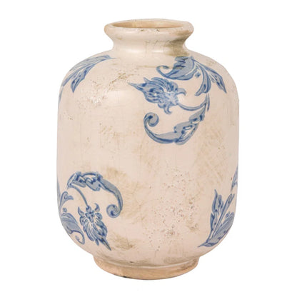 Decorative Terra-Cotta Vases with Heavy Distressing