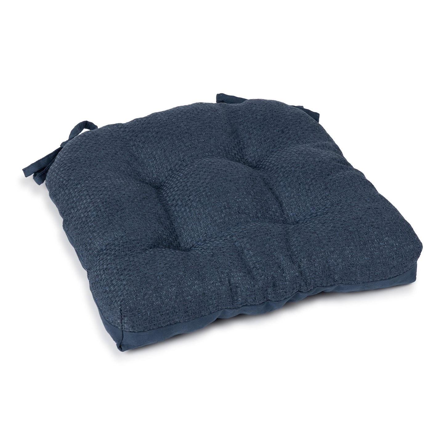 Shredded Memory Foam Chair Cushion, 16" X 14.5", Washed Indigo, Single