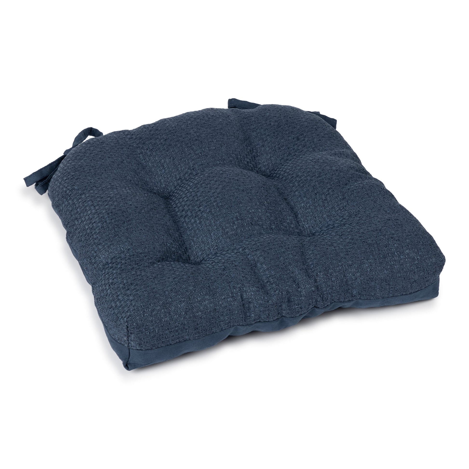 Shredded Memory Foam Chair Cushion, 16" X 14.5", Washed Indigo, Single
