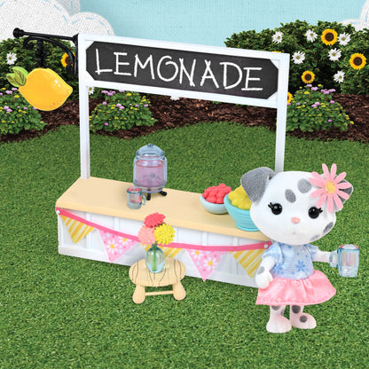 Sweet & Sour Lemonade Stand Playset with Dog Figure, 9 Piece, Ages 3+
