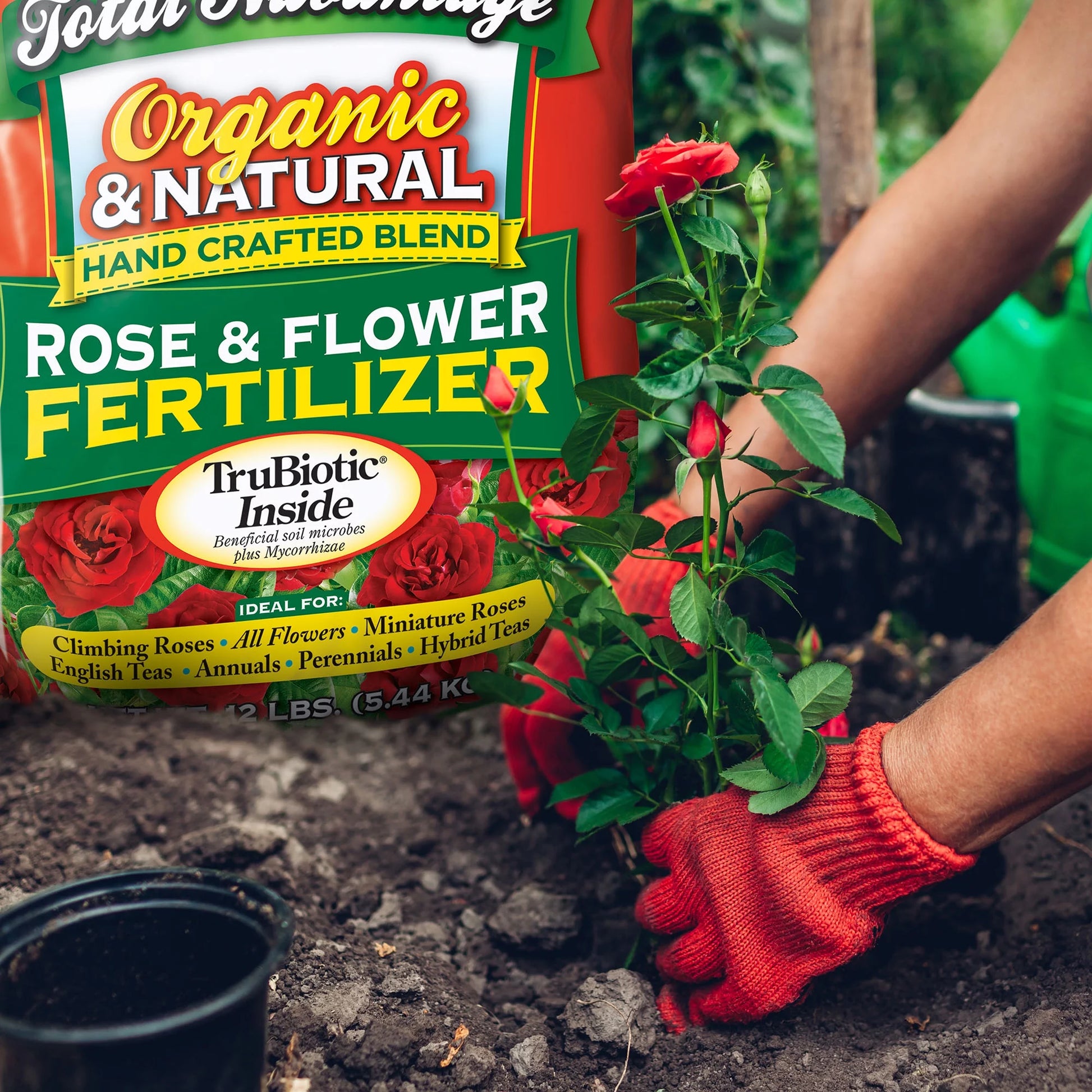 Organic & Natural Total Advantage Rose & Flower Plant Food, 4-6-2 Fertilizer, 12 Lb.
