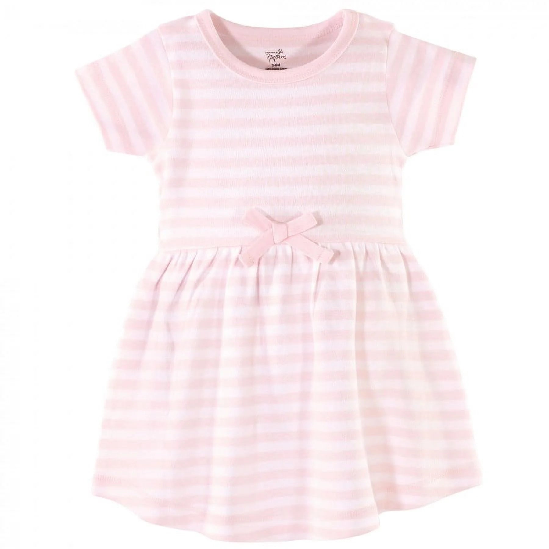 Baby and Toddler Girl Organic Cotton Short-Sleeve Dresses 2Pk, Wild Flowers, 3 Toddler