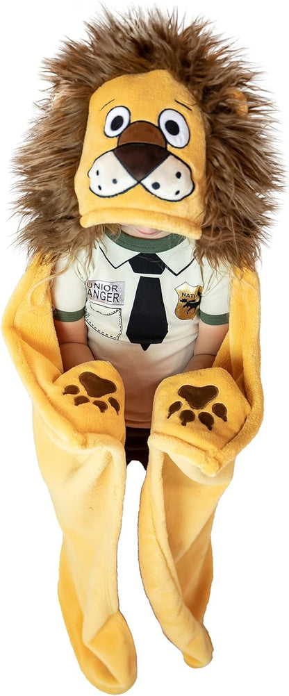 Wearable Hooded Blanket for Kids, Animal Hooded Blanket (Bear)