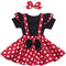 Polka Dots Tutu Costume for Baby Girl Princess 1St Birthday Party,Dress up W/Overall Suspender Skirt,Headband