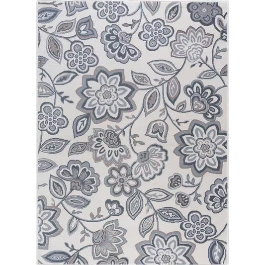 Madison Floral Cream 5 Ft. X 7 Ft. Indoor Area Rug