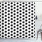 Sports Shower Curtain, Soccer Ball Vivid Pattern Athletic Sport Themed Geometrical Modern Design, Cloth Fabric Bathroom Decor Set with Hooks, 69" W X 75" L, White Grey