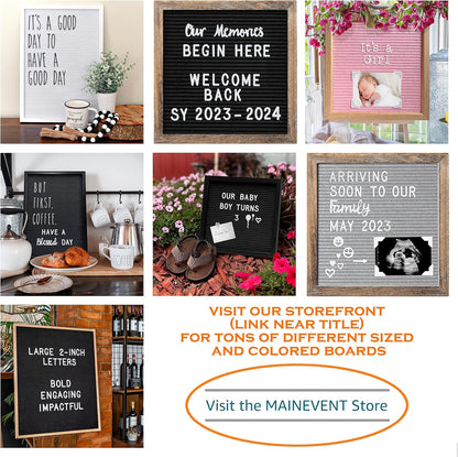 Felt Letter Board with Letters and Numbers 10X10 Inch, Felt Board with Letters Back to School Sign Classroom Decor, Baby Announcement Sign, First Day of School Board, Wifi Password Sign