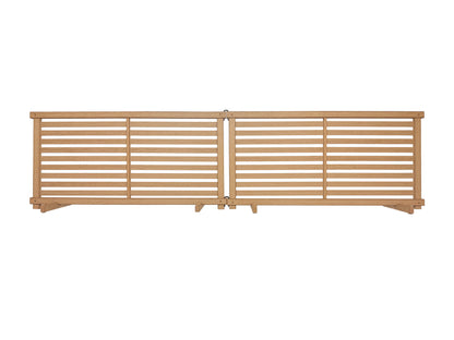 ZP19072 1.8 Ft H X 3.7 Ft W Woodtek Vinyl Cedar Color Slatted Portable Puppy Fence Kit (2 Panels)
