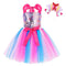 Little Girls Sequin Ariel Mermaid Princess Cosplay Dress Birthday Party Halloween Cosplay Costumes with Hairband 6-7 Years